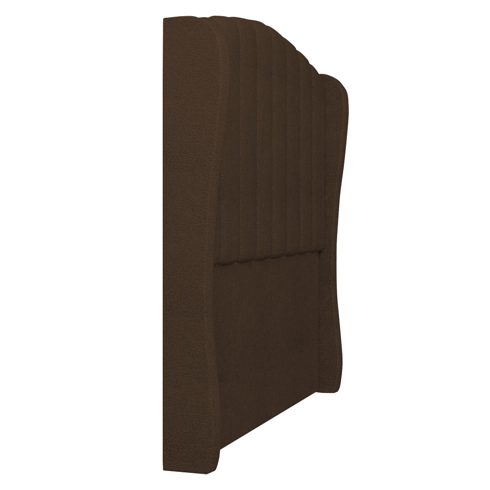 Cabeceira Casal Cama Box 140cm Glenda Z04 Boucle Marrom - Mpozenato