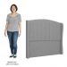 Cabeceira Casal Cama Box 140cm Glenda Z04 Linho Cinza - Mpozenato