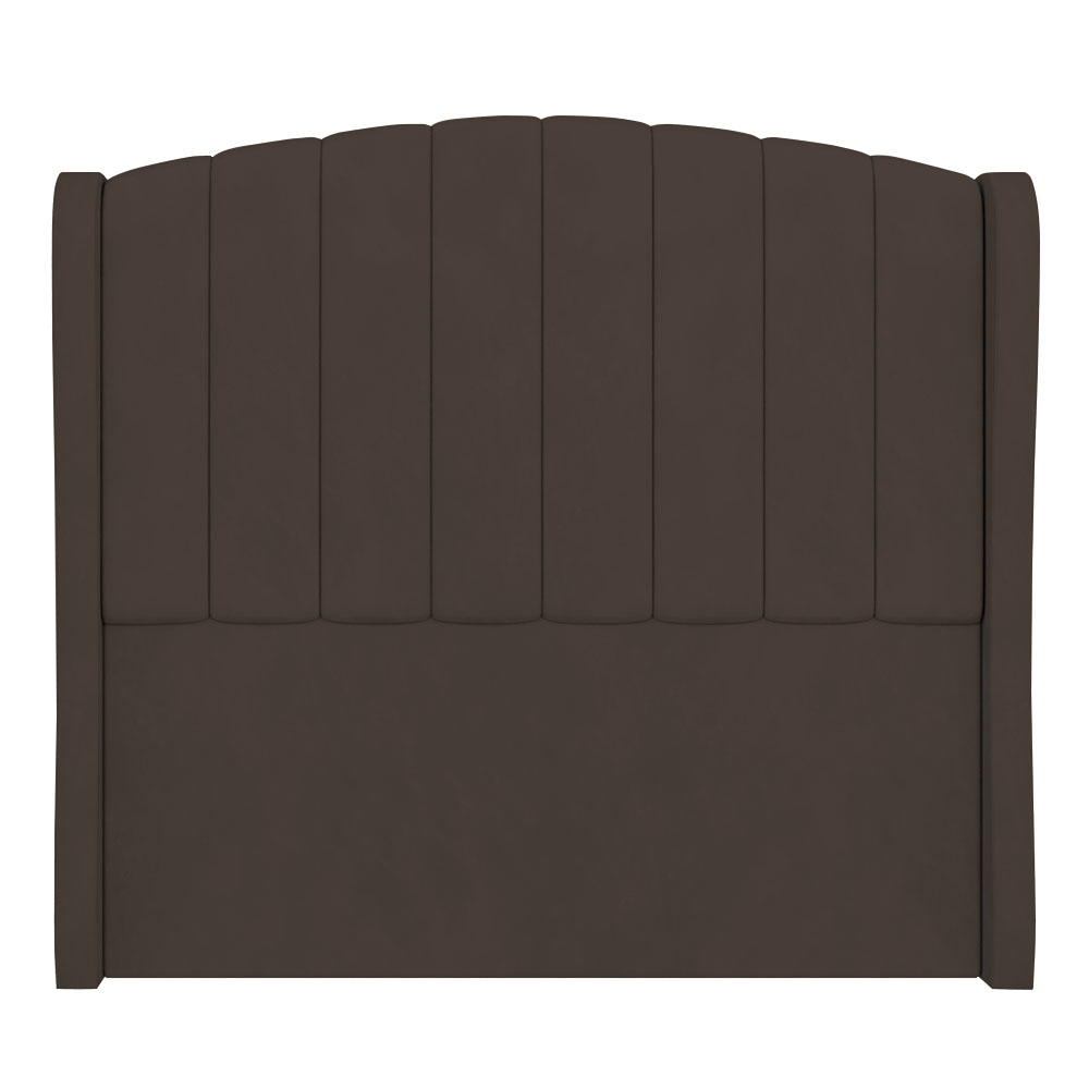 Cabeceira Casal Cama Box 140cm Glenda Z04 Veludo Marrom - Mpozenato