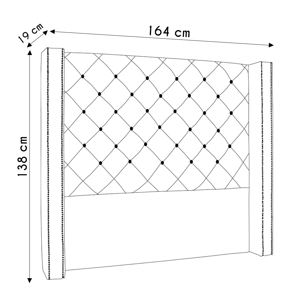 Cabeceira Casal Cama Box 140cm Louise S06 Linho Cinza - Mpozenato