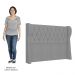Cabeceira Casal Cama Box 140cm Malva Z04 Veludo Cinza - Mpozenato