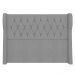 Cabeceira Casal Cama Box 140cm Malva Z04 Veludo Cinza - Mpozenato