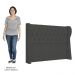 Cabeceira Casal Cama Box 140cm Malva Z04 Veludo Grafite - Mpozenato