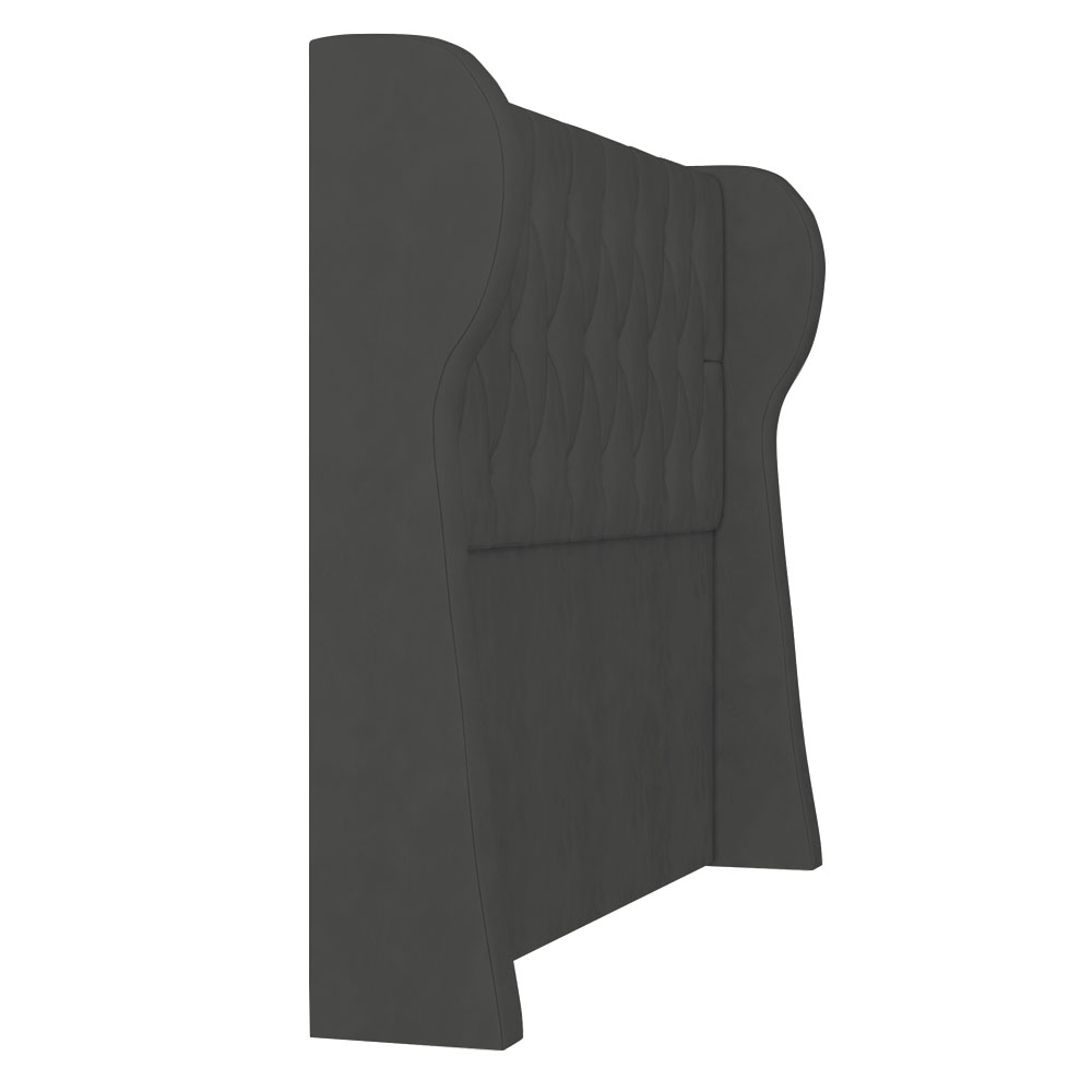 Cabeceira Casal Cama Box 140cm Malva Z04 Veludo Grafite - Mpozenato