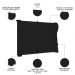 Cabeceira Casal Cama Box 140cm Malva Z04 Veludo Preto - Mpozenato