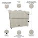 Cabeceira Casal Cama Box 140cm Oregon Z04 Boucle Bege - Mpozenato