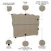 Cabeceira Casal Cama Box 140cm Oregon Z04 Boucle Capuccino - Mpozenato