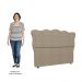 Cabeceira Casal Cama Box 140cm Oregon Z04 Boucle Capuccino - Mpozenato