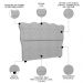Cabeceira Casal Cama Box 140cm Oregon Z04 Boucle Cinza - Mpozenato