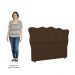 Cabeceira Casal Cama Box 140cm Oregon Z04 Boucle Marrom - Mpozenato