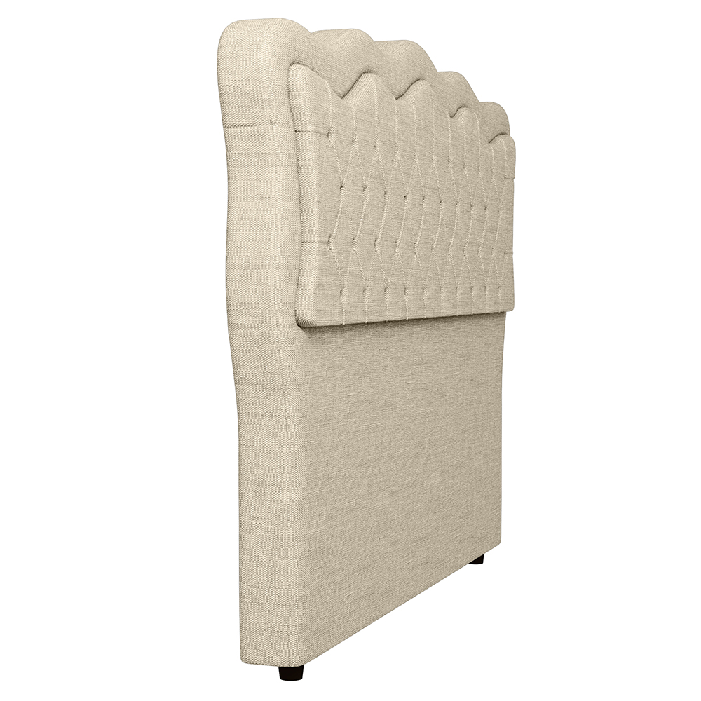 Cabeceira Casal Cama Box 140cm Oregon Z04 Linho Bege - Mpozenato