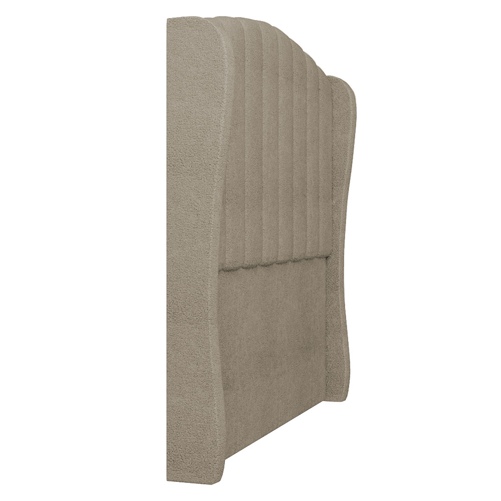 Cabeceira Casal King Cama Box 195cm Glenda Z04 Boucle Capuccino - Mpozenato