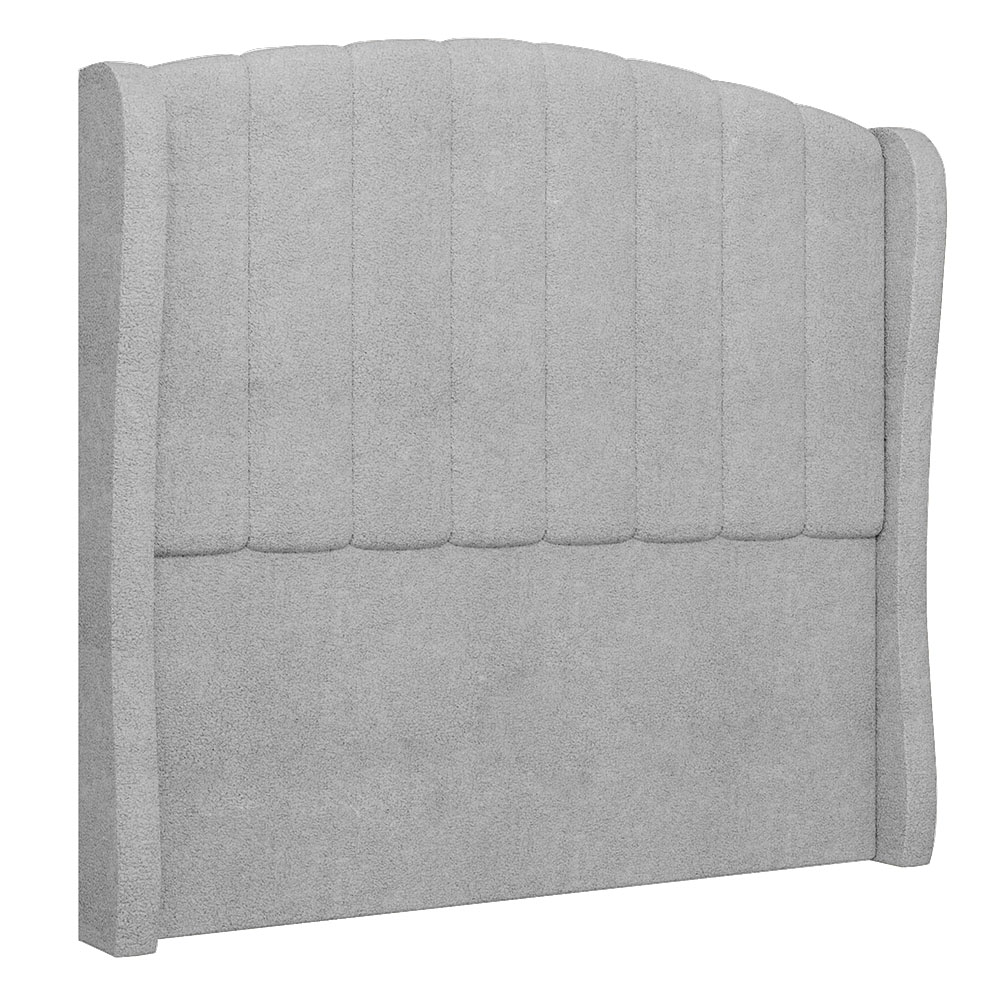 Cabeceira Casal King Cama Box 195cm Glenda Z04 Boucle Cinza - Mpozenato