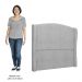Cabeceira Casal King Cama Box 195cm Glenda Z04 Boucle Cinza - Mpozenato