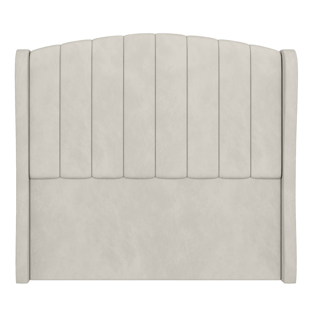 Cabeceira Casal King Cama Box 195cm Glenda Z04 Veludo Bege - Mpozenato