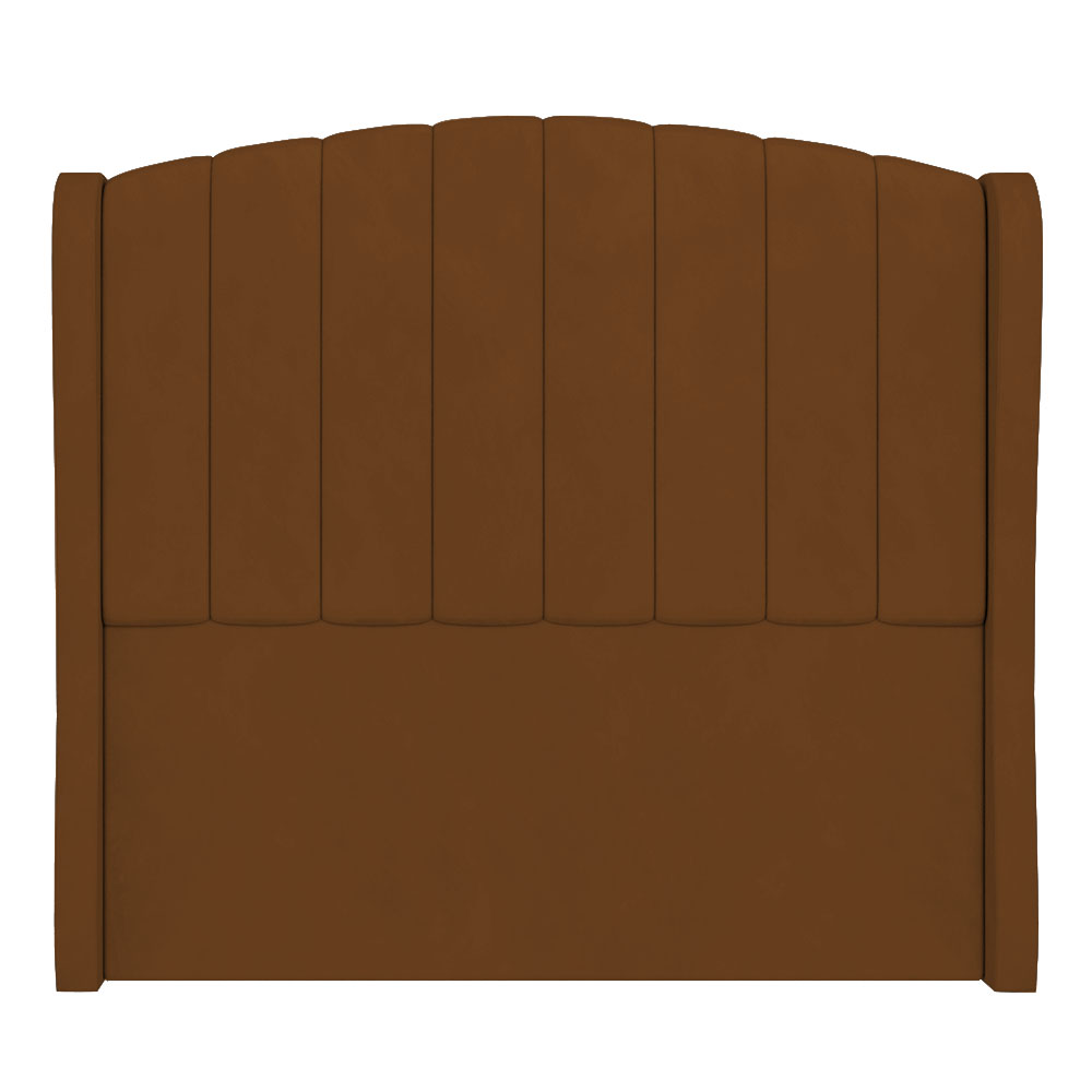 Cabeceira Casal King Cama Box 195cm Glenda Z04 Veludo Terracota - Mpozenato