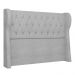 Cabeceira Casal King Cama Box 195cm Malva Z04 Boucle Cinza - Mpozenato