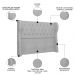 Cabeceira Casal King Cama Box 195cm Malva Z04 Boucle Cinza - Mpozenato