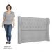 Cabeceira Casal King Cama Box 195cm Malva Z04 Boucle Cinza - Mpozenato