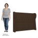 Cabeceira Casal King Cama Box 195cm Malva Z04 Boucle Marrom - Mpozenato
