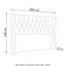 Cabeceira Casal King Cama Box 195cm Malva Z04 Linho Bege - Mpozenato