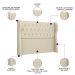 Cabeceira Casal King Cama Box 195cm Malva Z04 Linho Bege - Mpozenato