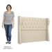 Cabeceira Casal King Cama Box 195cm Malva Z04 Linho Bege - Mpozenato