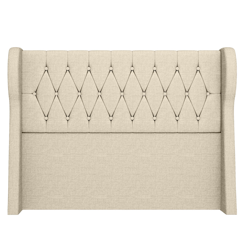 Cabeceira Casal King Cama Box 195cm Malva Z04 Linho Bege - Mpozenato