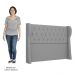 Cabeceira Casal King Cama Box 195cm Malva Z04 Linho Cinza - Mpozenato