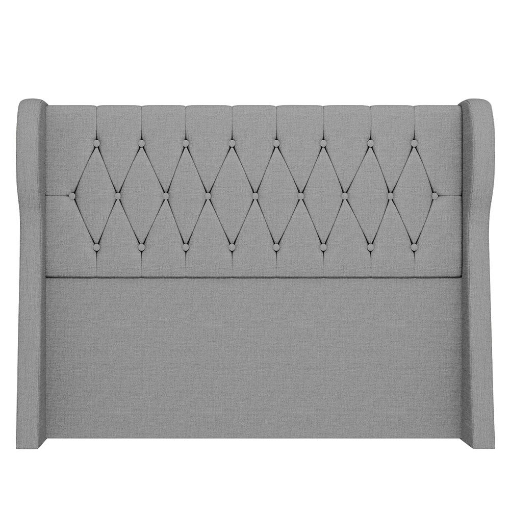 Cabeceira Casal King Cama Box 195cm Malva Z04 Linho Cinza - Mpozenato