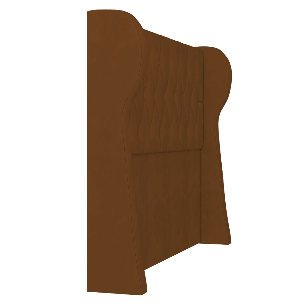 Cabeceira Casal King Cama Box 195cm Malva Z04 Veludo Terracota - Mpozenato