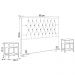Cabeceira Casal Queen 160cm Cristal Boucle Mostarda e 2 Mesas Laterais Plaza LC1 Preto - Mpozenato