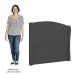 Cabeceira Casal Queen Cama Box 160cm Glenda Z04 Veludo Grafite - Mpozenato