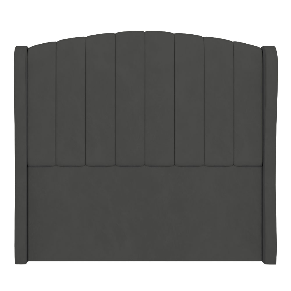 Cabeceira Casal Queen Cama Box 160cm Glenda Z04 Veludo Grafite - Mpozenato