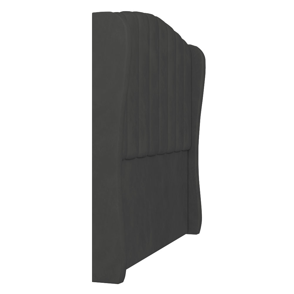 Cabeceira Casal Queen Cama Box 160cm Glenda Z04 Veludo Grafite - Mpozenato