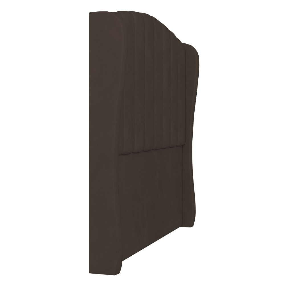 Cabeceira Casal Queen Cama Box 160cm Glenda Z04 Veludo Marrom - Mpozenato