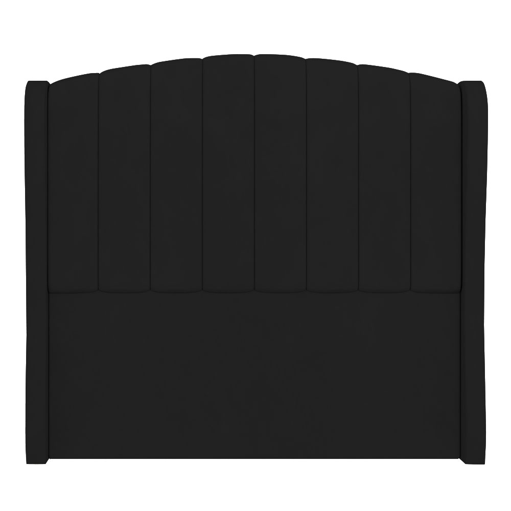 Cabeceira Casal Queen Cama Box 160cm Glenda Z04 Veludo Preto - Mpozenato