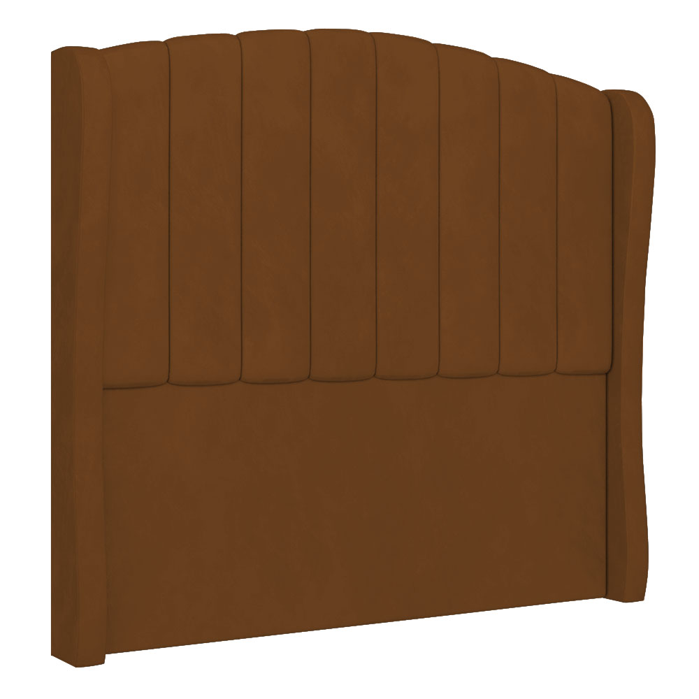 Cabeceira Casal Queen Cama Box 160cm Glenda Z04 Veludo Terracota - Mpozenato