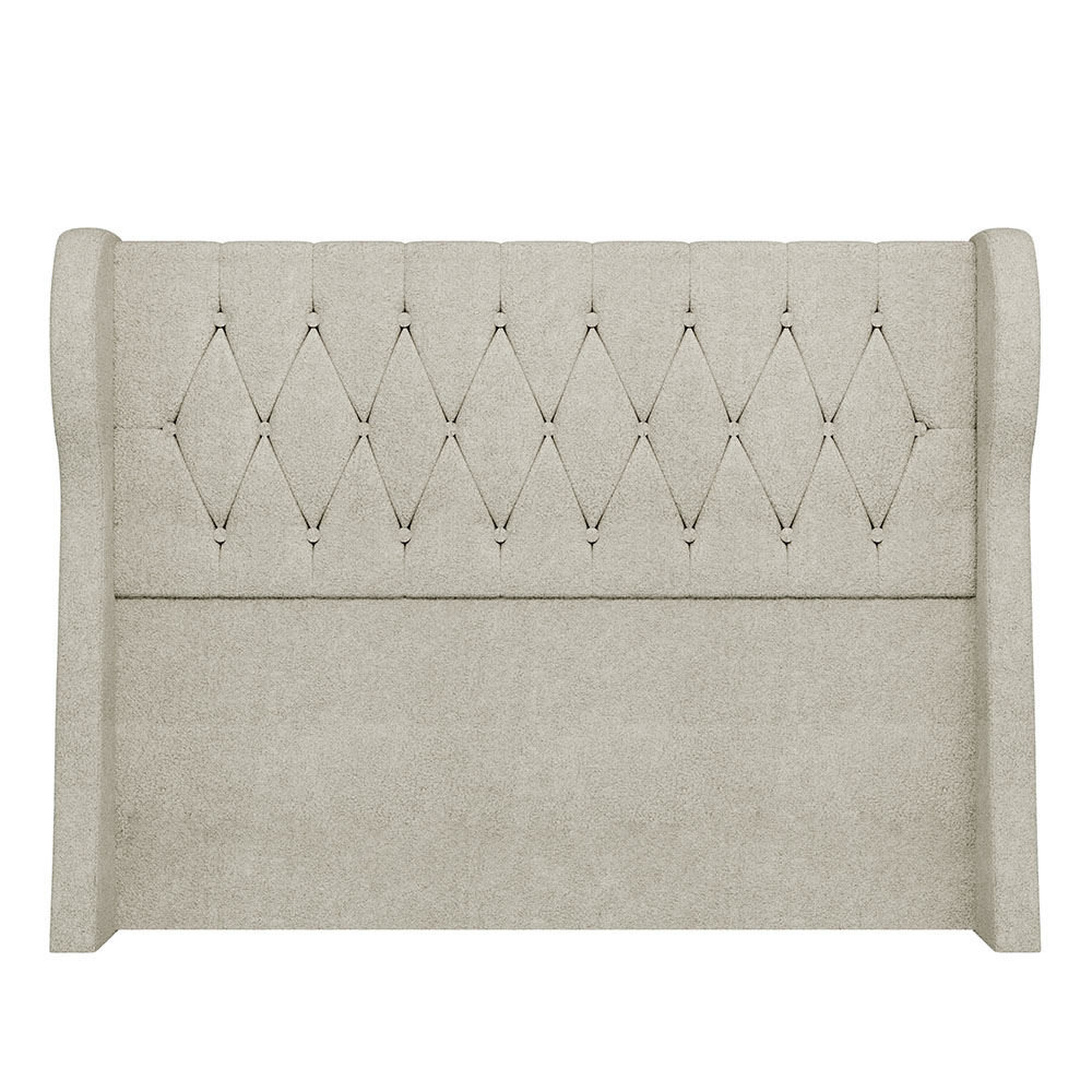Cabeceira Casal Queen Cama Box 160cm Malva Z04 Boucle Bege - Mpozenato