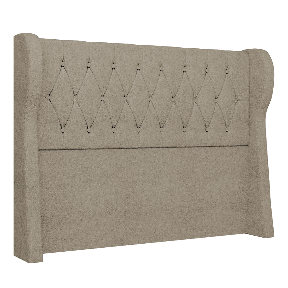 Cabeceira Casal Queen Cama Box 160cm Malva Z04 Boucle Capuccino - Mpozenato