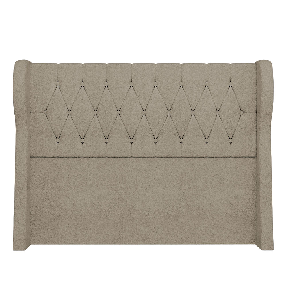 Cabeceira Casal Queen Cama Box 160cm Malva Z04 Boucle Capuccino - Mpozenato