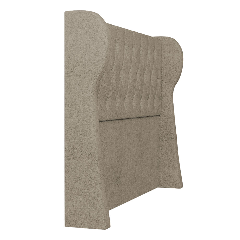 Cabeceira Casal Queen Cama Box 160cm Malva Z04 Boucle Capuccino - Mpozenato