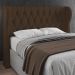 Cabeceira Casal Queen Cama Box 160cm Malva Z04 Boucle Marrom - Mpozenato