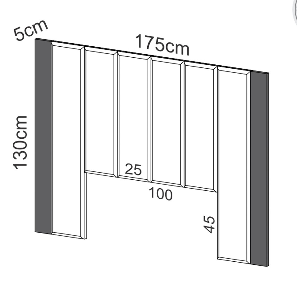 Cabeceira Para Cama Box Casal 175cm Estofado Liso Dalla D01 Freijó - Mpozenato