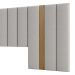 Cabeceira Para Cama Box Casal 275cm Estofado Liso Dalla D01 Freijó - Mpozenato