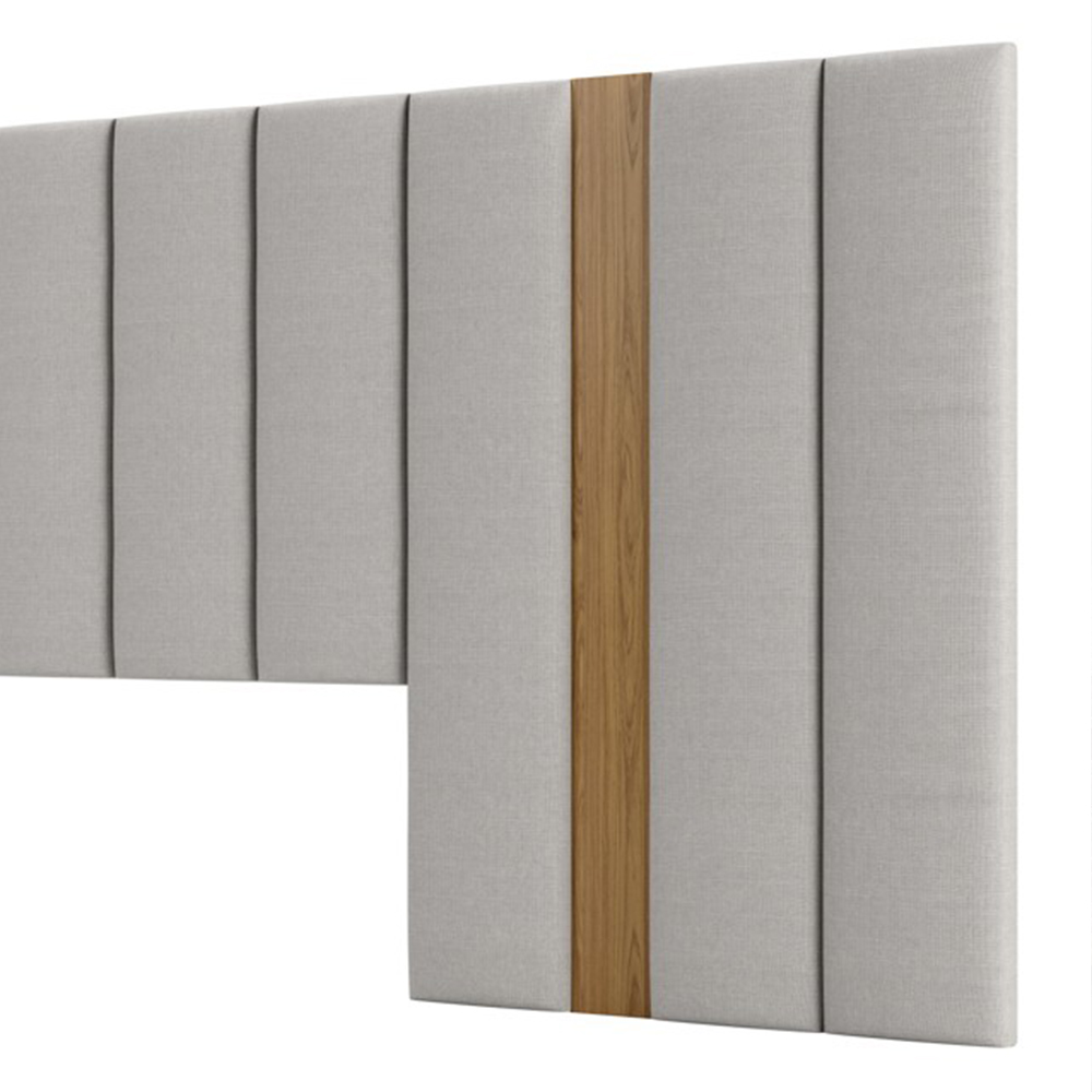 Cabeceira Para Cama Box Casal 300cm Estofado Liso Dalla D01 Freijó - Mpozenato