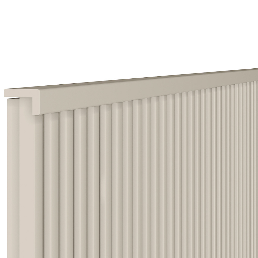 Cabeceira de Madeira para Cama Box Casal e Queen 241cm Palmeira L06 Off White - Mpozenato