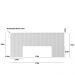 Cabeceira de Madeira para Cama Box Casal e Queen 241cm Palmeira L06 Off White - Mpozenato