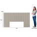 Cabeceira de Madeira para Cama Box Casal e Queen 241cm Palmeira L06 Off White - Mpozenato
