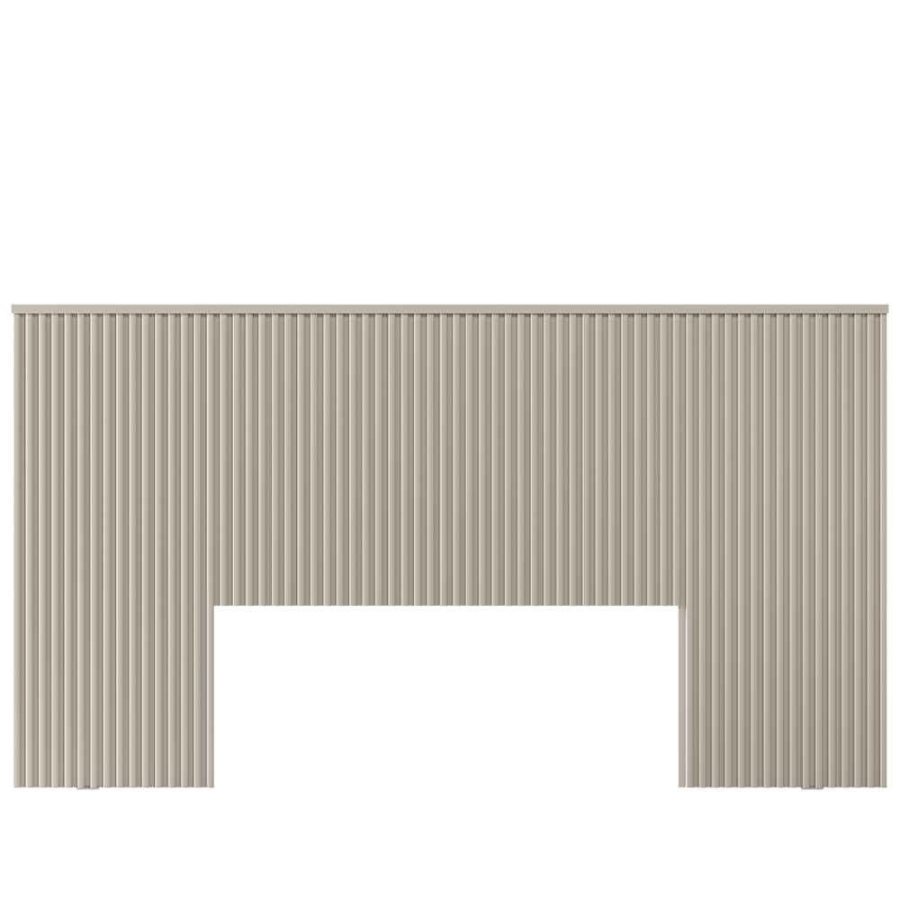 Cabeceira de Madeira para Cama Box Casal e Queen 241cm Palmeira L06 Off White - Mpozenato